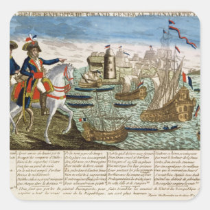 Adesivo Quadrado Jornadas e Exploração do General Bonaparte 1798