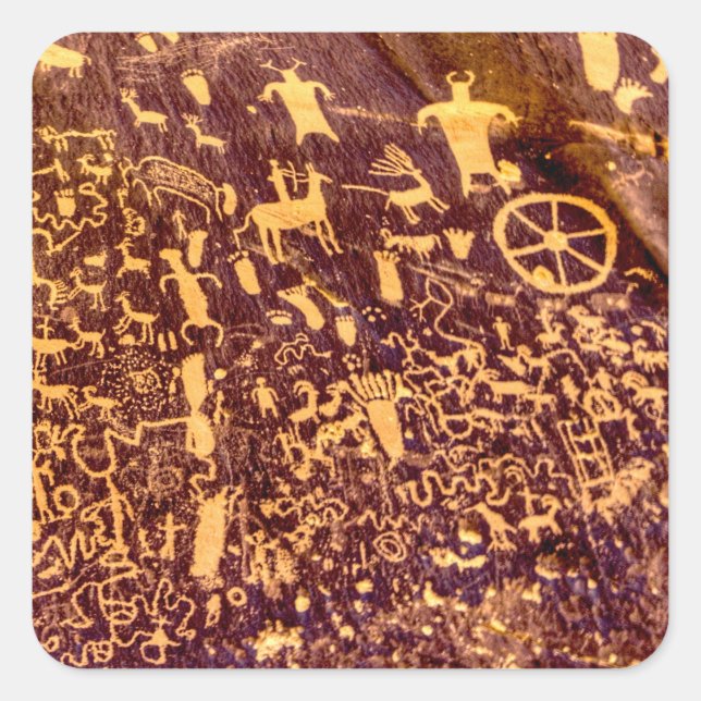 Adesivo Quadrado Jornal Rock American Indian Utah (Frente)