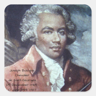 Adesivo Quadrado Joseph Bologne, Cavaleiro de Santo-Georges