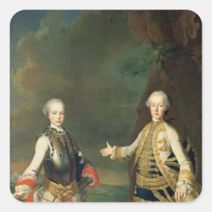 Adesivo Quadrado Joseph e Leopold, filhos de Francisco I e Maria