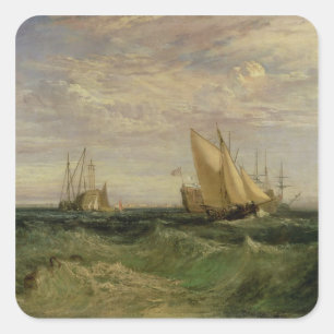 Adesivo Quadrado Joseph Mallord William Turner a afluência de