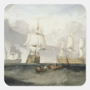 Adesivo Quadrado Joseph Mallord William Turner a "vitória" Retu