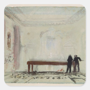 Adesivo Quadrado Joseph Mallord William Turner Billiard players a