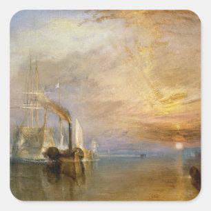 Adesivo Quadrado Joseph Mallord William Turner   "o Teme de combate