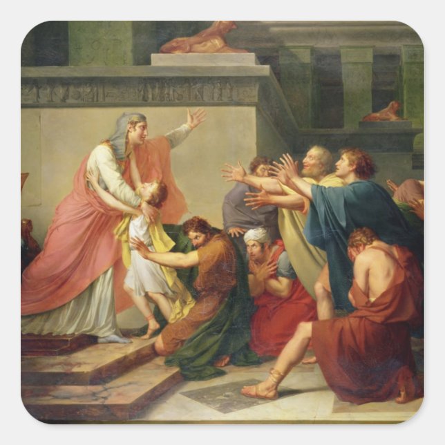 Adesivo Quadrado Joseph Reconhecido por seus Irmãos (Frente)