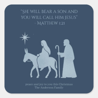 Adesivo Quadrado Journey to Bethlehem Sticker – Mary and Joseph