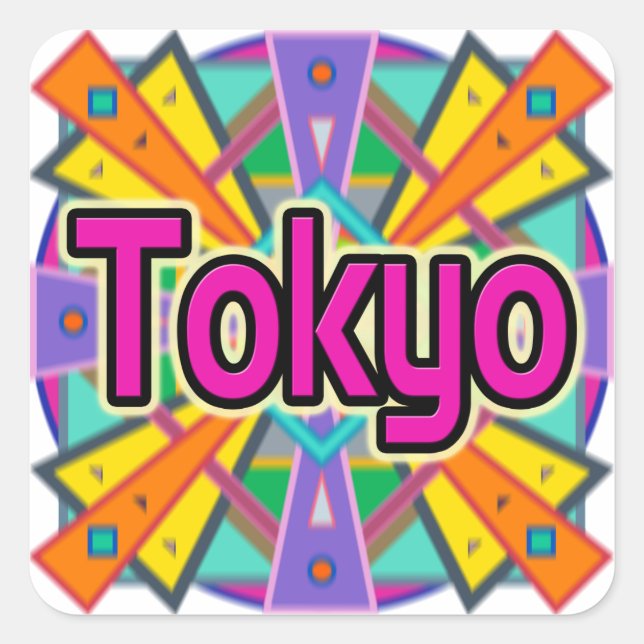 Adesivo Quadrado Joy Design "Tokyo" Stickers (Frente)