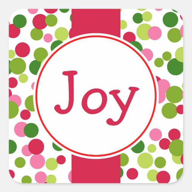 Adesivo Quadrado Joy dots Stickers (Frente)