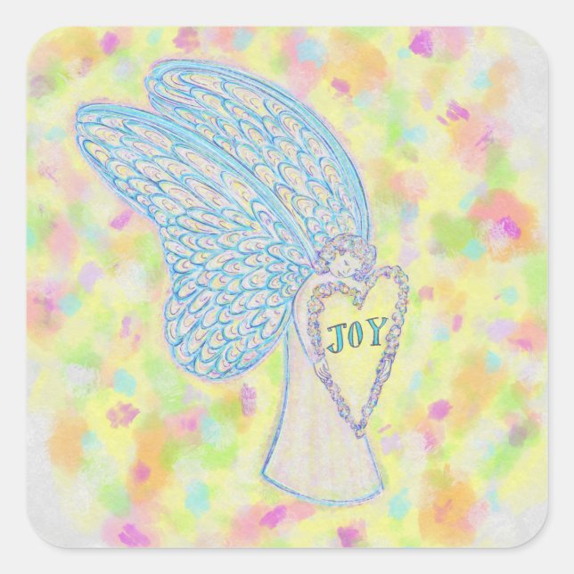 Adesivo Quadrado Joy Guardian Angel Art Custom Decal Stickers (Frente)