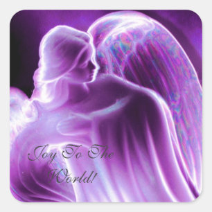 Adesivo Quadrado Joy To The World Angel Sticker