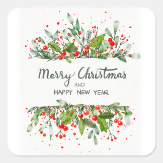 ADESIVO QUADRADO JOYEUX NOËL ET BONNE ANNÉE