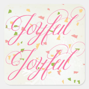 Adesivo Quadrado Joyful Confetti - Sticker Quadrado
