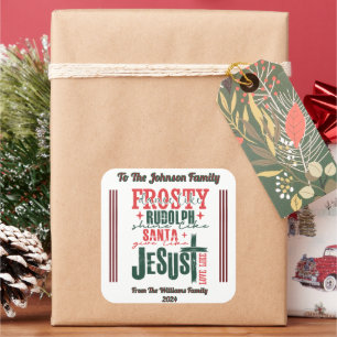 Adesivo Quadrado Joyful Holiday Sticker