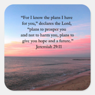 ADESIVO QUADRADO JOYFUL JEREMIAH 29:11 SOL
