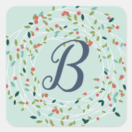 Adesivo Quadrado Joyful Monographic Sticker