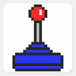 Adesivo Quadrado Joystick de 8 bits