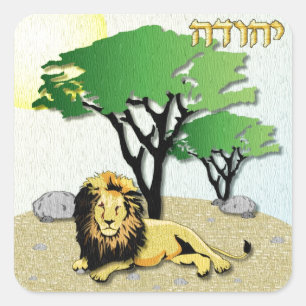 Adesivo Quadrado Judaica 12 Tribos de Israel Judá