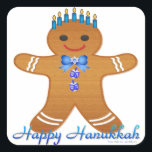 Adesivo Quadrado Judaica Hanukkah Gingerpão Man Menorah<br><div class="desc">Você está vendo The Lee Hiller Designs Collection of Home and Office Decor,  Roupa,  Gifts and Coleções. As Designs incluem Lee Hiller Photoographic e Mixed Media Digital Art Collection. Você pode ver sua fotografia da Nature em http://HikeOurPlanet.com/ e seguir seu blog de caminhada no Hot Primavera National Park.</div>