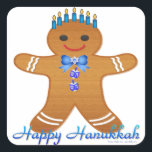 Adesivo Quadrado Judaica Hanukkah Gingerpão Man Menorah<br><div class="desc">Você está vendo The Lee Hiller Designs Collection of Home and Office Decor,  Roupa,  Gifts and Coleções. As Designs incluem Lee Hiller Photoographic e Mixed Media Digital Art Collection. Você pode ver sua fotografia da Nature em http://HikeOurPlanet.com/ e seguir seu blog de caminhada no Hot Primavera National Park.</div>