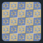 Adesivo Quadrado Judaica Star De David Metal Dourado Azul<br><div class="desc">Você está vendo a coleção de Design Lee Hiller. Roupa,  Ofertas e Coleções Lee Hiller Fotografia ou Coleção de Arte Digital. Você pode ver sua fotografia da Nature em http://HikeOurPlanet.com/ e seguir seu blog de caminhada no Hot Primavera National Park.</div>