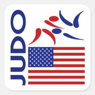 Adesivo Quadrado Judo Estados Unidos