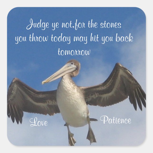 Adesivo Quadrado Juiz Não! (Frente)