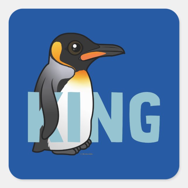 Adesivo Quadrado Jumbo King Penguin (Frente)