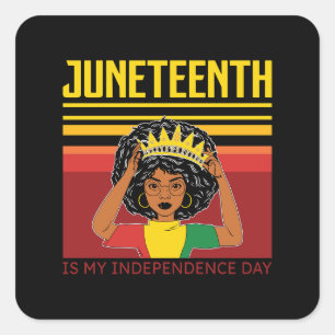 Adesivo Quadrado Junta Independência Mulher Afro