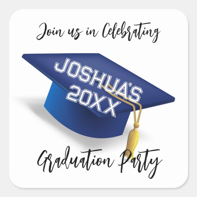 Adesivo Quadrado Junte-se a nós na Celebração do Envelope Seal (Frente)