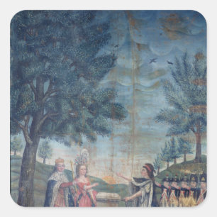 Adesivo Quadrado Juramento do rei, rainha