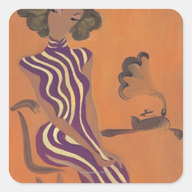 Adesivo Quadrado Juventude brilhante n.º 8 (Frente)