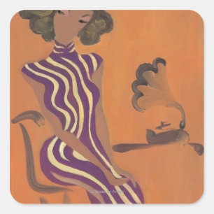 Adesivo Quadrado Juventude brilhante n.º 8