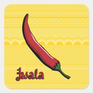 Adesivo Quadrado Jwala Chili Pepper Sticker