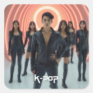 ADESIVO QUADRADO K-POP