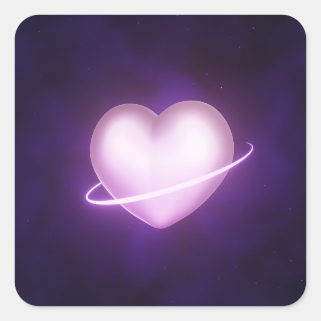 Adesivo Quadrado K-Pop Galaxy Heart (Frente)