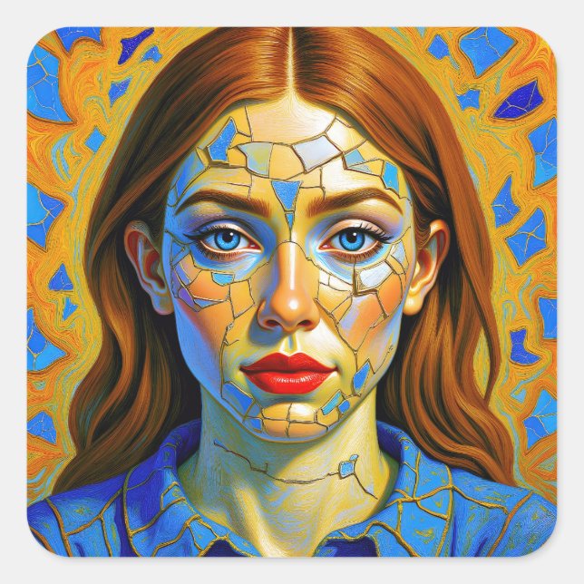 Adesivo Quadrado “Kaela” - Pattern of a Past (Frente)