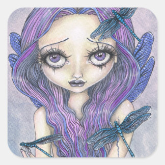 Adesivo Quadrado Kaida Dragonfly Fairy Sticker Charmaine Flannery