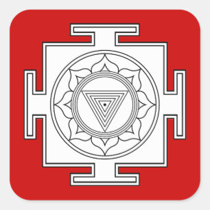 Adesivo Quadrado Kali Yantra Stickers