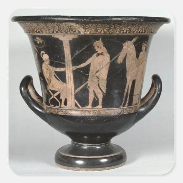 Adesivo Quadrado Kalyx krater de números vermelhos (Frente)