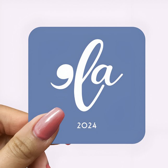 Adesivo Quadrado Kamala Diz Seu Nome 2024 (Kamala Say Her Name 2024 Square Sticker)