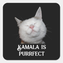 Adesivo Quadrado Kamala é Purrfect