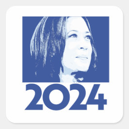 Adesivo Quadrado Kamala Harris 2024