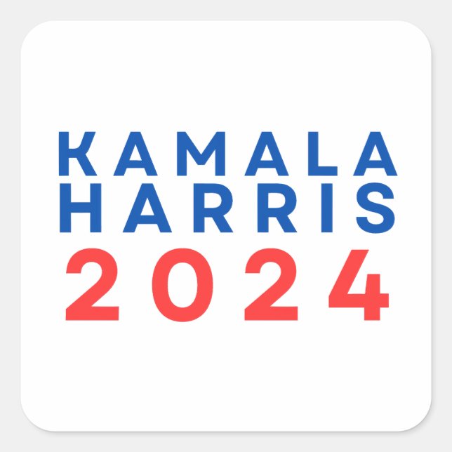 Adesivo Quadrado Kamala Harris 2024 Presidente do Parlamento Europe (Frente)
