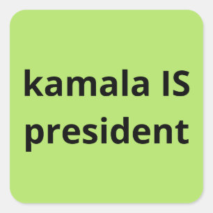 Adesivo Quadrado Kamala Harris é Presidente das Eleições 2024