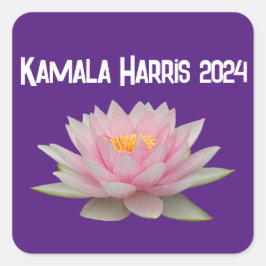 Adesivo Quadrado Kamala Harris Lotus 2024