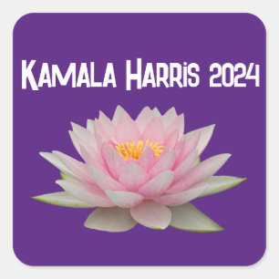 Adesivo Quadrado Kamala Harris Lotus 2024