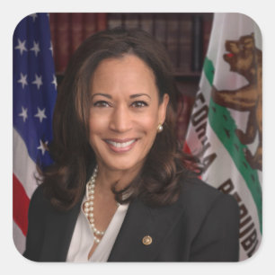 Adesivo Quadrado Kamala Harris Vice-Presidente dos EUA, Biden 2024