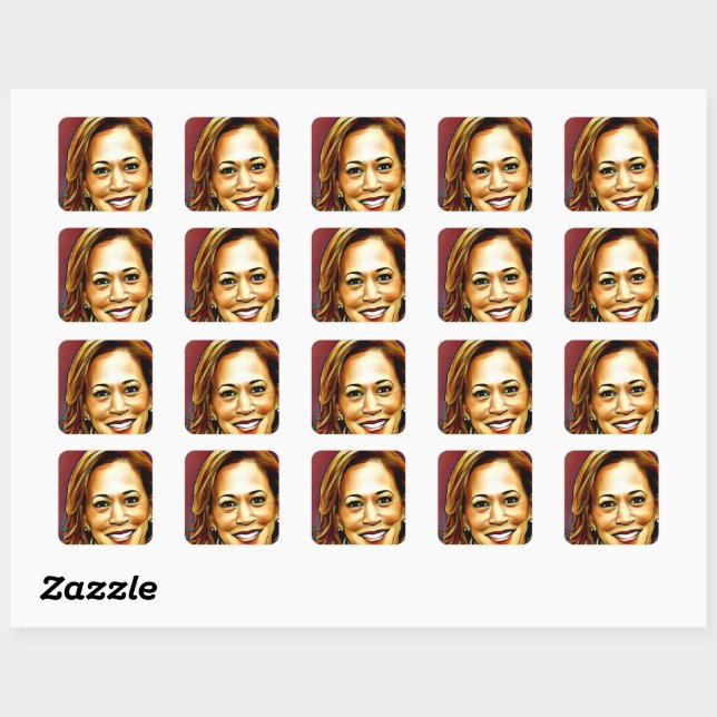 Adesivo Quadrado Kamala Harris VP_ (Folha)
