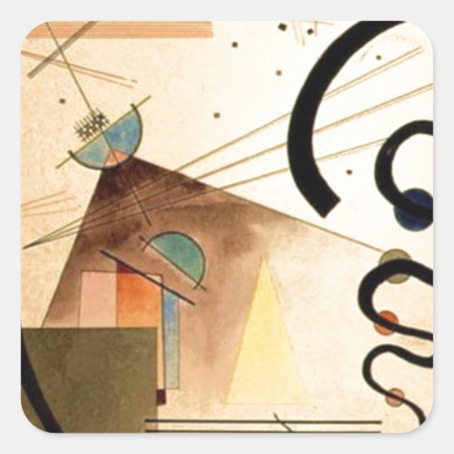 Adesivo Quadrado Kandinsky Abstrato (Frente)