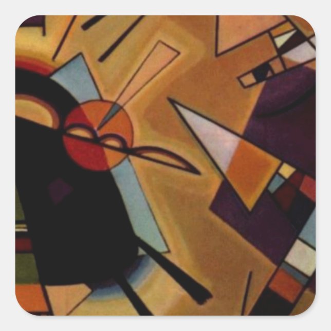 Adesivo Quadrado Kandinsky Black Violet (Frente)